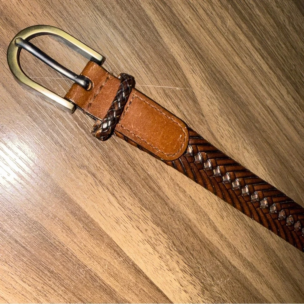 Boys Brown Braided Faux Leather Braided Belt Made Very Well Size‎ 20-22”